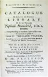AUCTION CATALOGUES  BEAUCLERK, TOPHAM. Bibliotheca Beauclerkiana. 1781 + LORT, MICHAEL. A Catalogue of the . . . Library. 1791